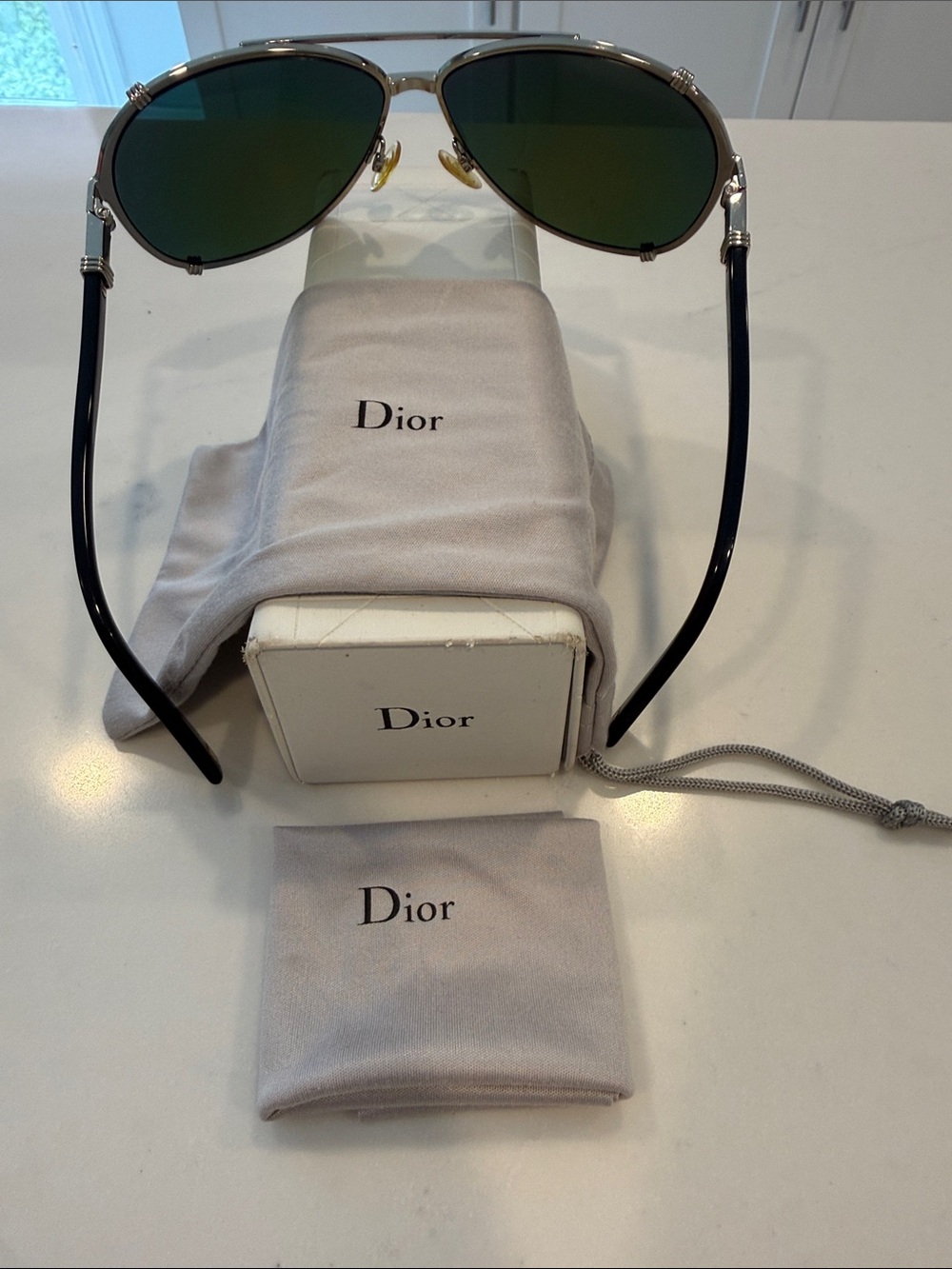 Dior Purple Mirrored Aviator Sunglasses - Picture 2 of 3